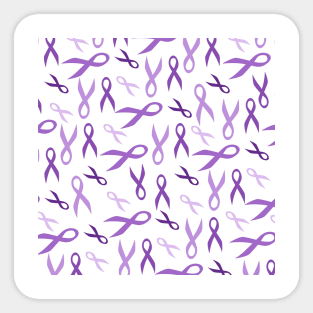 Purple Awareness Ribbon Gifts Domestic Violence Eating Disorders Lupus Fibromyalgia Alzheimers Sticker